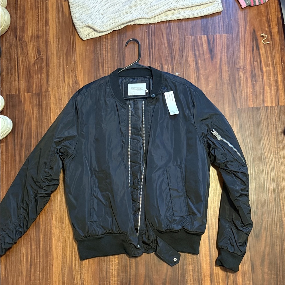 Eleven Paris Black Bomber Jacket